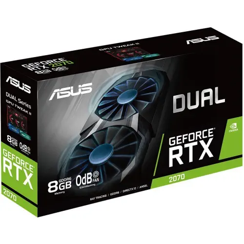 Asus Dual-RTX2070-8G GeForce RTX 2070 8GB GDDR6 256Bit DX12 Gaming Ekran Kartı