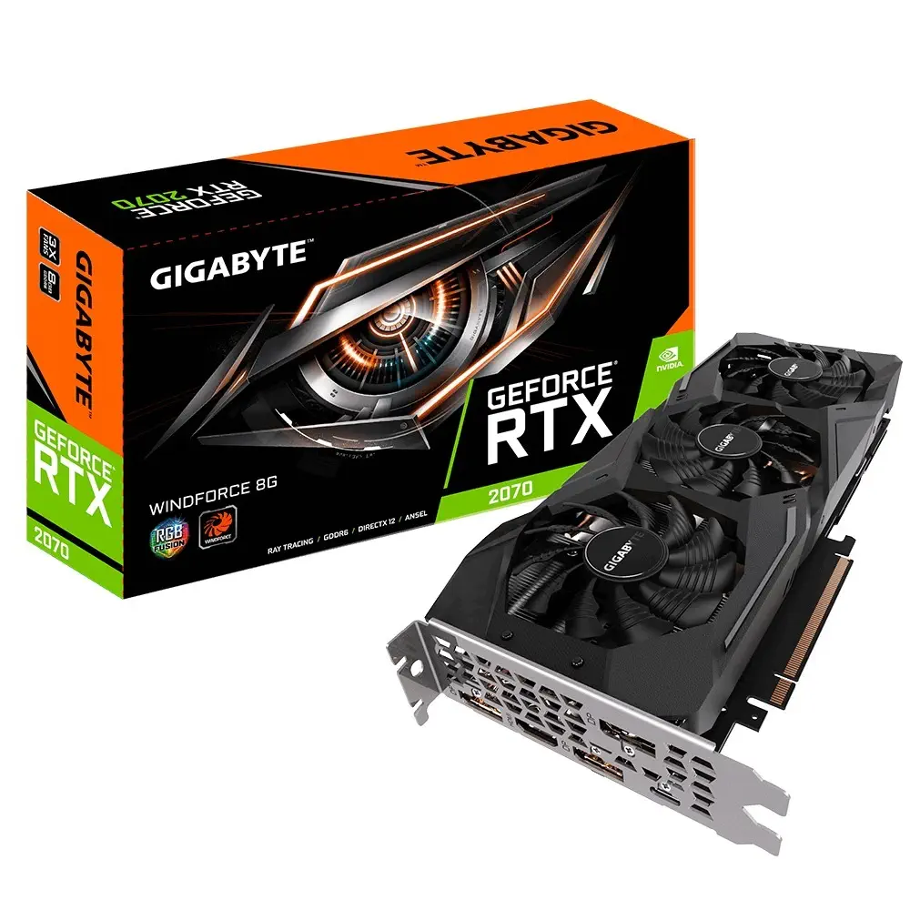 Gigabyte GV-N2070WF3-8GC GeForce RTX 2070 Windforce 8G 8GB GDDR6 256Bit DX12 Gaming Ekran Kartı