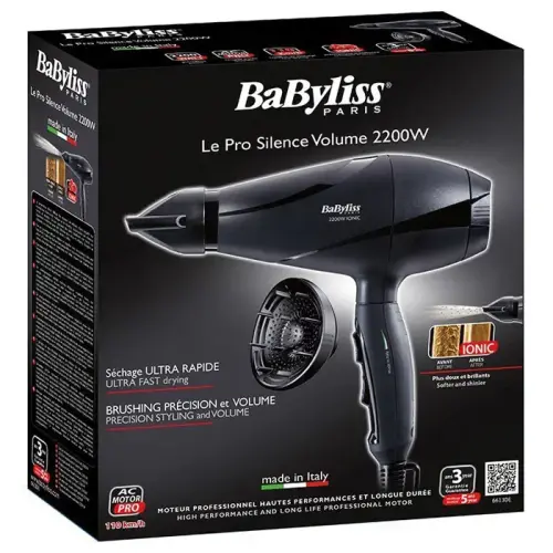 Babyliss 6613DE Pro Silence 2200W İyonik Saç Kurutma Makinesi