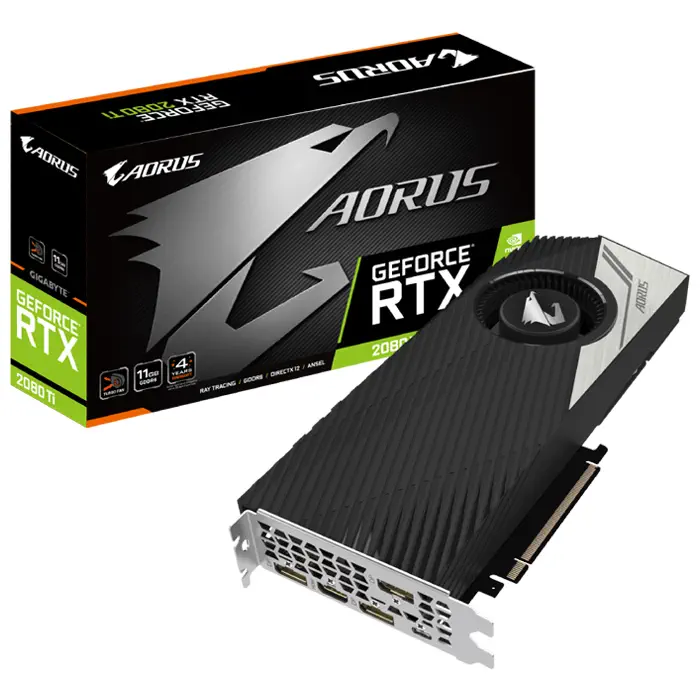 Gigabyte Aorus GV-N208TAORUS T-11GC GeForce RTX 2080 Ti Turbo 11GB GDDR6 352Bit DX12 Gaming Ekran Kartı