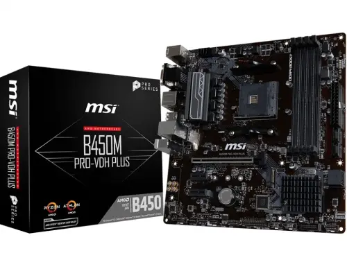 MSI B450M PRO-VDH Plus AMD B450 Soket AM4 DDR4 3466(O.C.)MHz mATX Anakart