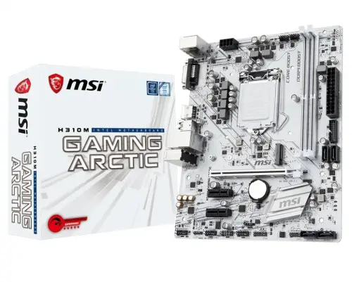 MSI H310M Gaming Arctic Intel H310 Soket 1151 DDR4 2666MHz mATX Gaming(Oyuncu) Anakart