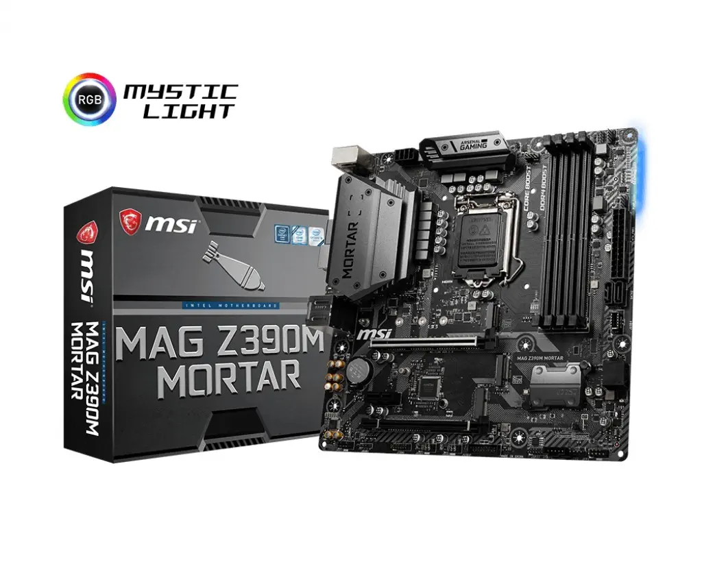 MSI MAG Z390M Mortar Intel Z390 Soket 1151 DDR4 4400(O.C.)Mhz mATX Gaming(Oyuncu) Anakart