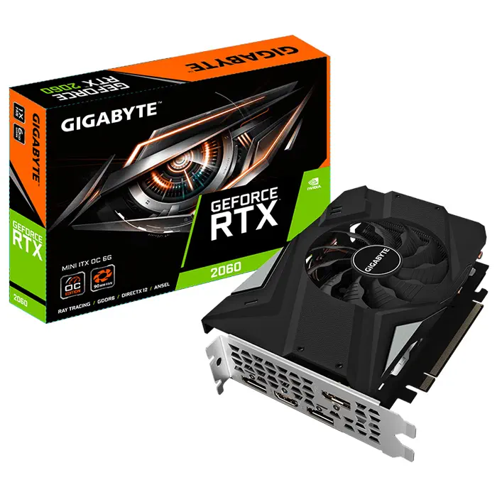 Gigabyte GV-N2060IXOC-6GD GeForce RTX 2060 Mini ITX OC 6G 6GB GDDR6 192Bit DX12 Gaming Ekran Kartı