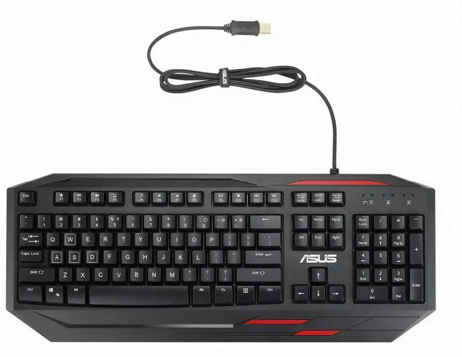 Asus Sagaris GK100  Arka Aydınlatmalı USB Gaming Klavye