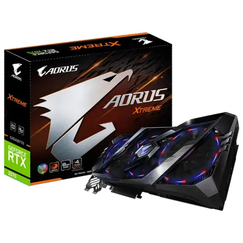 Gigabyte GV-N2070AORUS X-8GC Aorus GeForce RTX 2070 Xtreme 8G 8GB GDDR6 256Bit DX12 Gaming Ekran Kartı