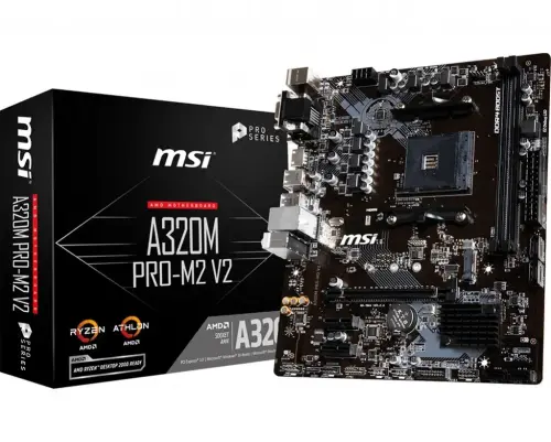 MSI A320M PRO-M2 V2 AMD A320 Soket AM4 DDR4 3200(OC)MHz mATX Anakart