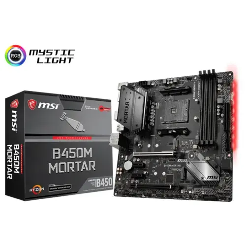 Msi B450M Mortar AMD B450 Soket AM4 DDR4 3466(O.C.)MHz mATX Gaming(Oyuncu) Anakart