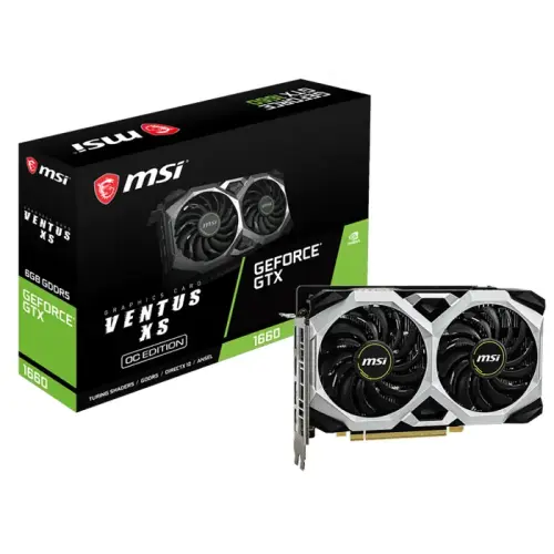 MSI GeForce GTX 1660 Ventus XS 6G OC GeForce GTX 1660 6GB GDDR5 192Bit DX12 Gaming Ekran Kartı