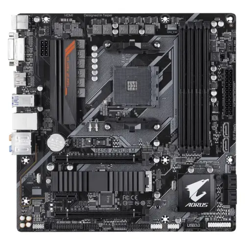 Gigabyte B450 Aorus M AMD B450 Soket AM4 DDR4 3200(O.C.)MHz mATX Gaming(Oyuncu) Anakart