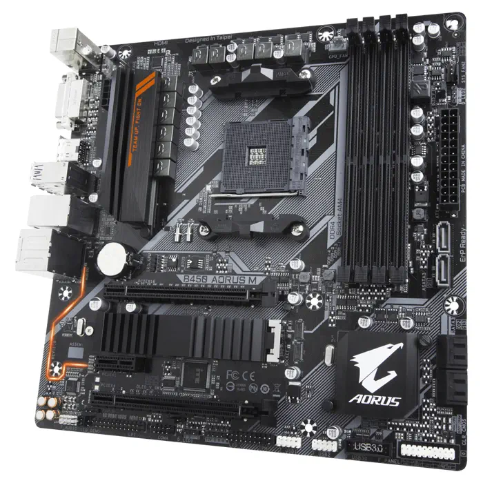 Gigabyte B450 Aorus M AMD B450 Soket AM4 DDR4 3200(O.C.)MHz mATX Gaming(Oyuncu) Anakart