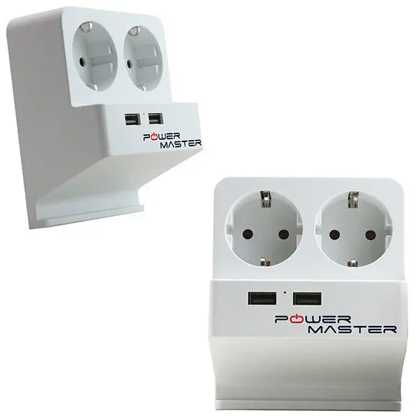 Powermaster 16892 Çift USB 2`li 1.5 Metre Kablolu Akım Korumalı Priz