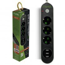 Powermaster PM-17021 3xUSB 3'lü 2Metre Kablolu Akım Korumalı Priz