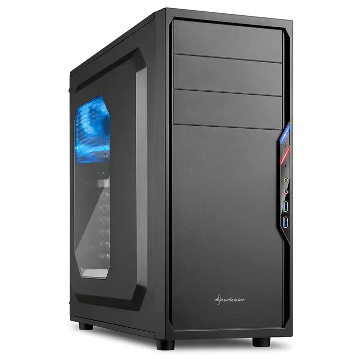 Sharkoon VS4-W USB 3.0 Siyah ATX Pencereli Mid-Tower Gaming Kasa