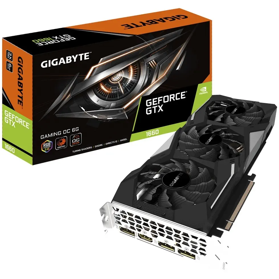 Gigabyte GV-N1660GAMING OC-6GD GeForce GTX 1660 6GB GDDR5 192Bit DX12 Gaming Ekran Kartı