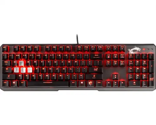 MSI Vigor GK60 Kırmızı Led Cherry MX Mekanik Red Switch TR Q USB Gaming Klavye