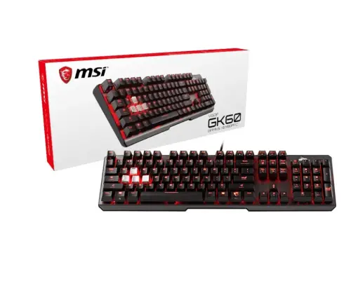 MSI Vigor GK60 Kırmızı Led Cherry MX Mekanik Red Switch TR Q USB Gaming Klavye