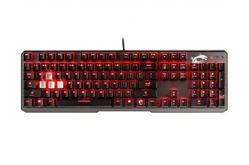 MSI Vigor GK60 Kırmızı Led Cherry MX Mekanik Red Switch TR Q USB Gaming Klavye
