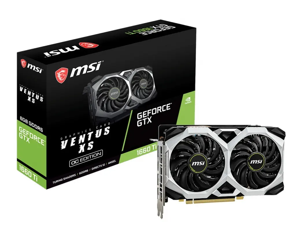MSI GeForce GTX 1660 Ti Ventus XS 6G OC 6GB GDDR6 192Bit DX12 Gaming Ekran Kartı