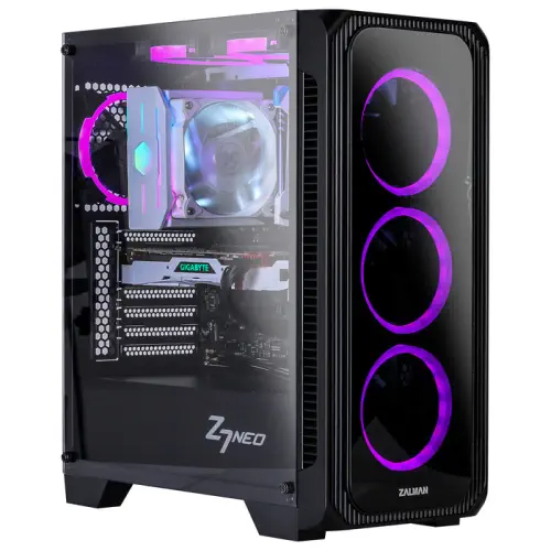 Zalman Z7 Neo USB 3.0 Midi-Tower RGB LED Fan Temperli Cam Siyah Gaming(Oyuncu) Kasa