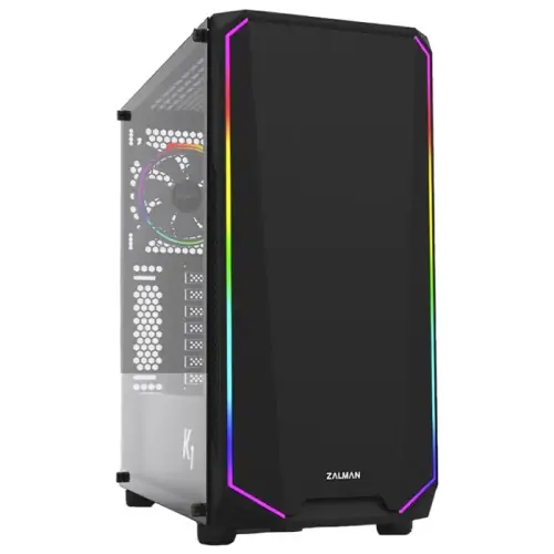 Zalman K1 USB 3.0 Midi-Tower Temperli Cam RGB LED Fan Siyah Gaming(Oyuncu) Kasa