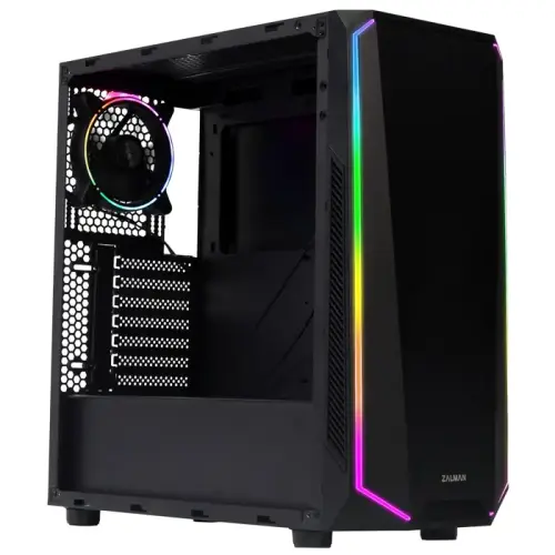 Zalman K1 USB 3.0 Midi-Tower Temperli Cam RGB LED Fan Siyah Gaming(Oyuncu) Kasa