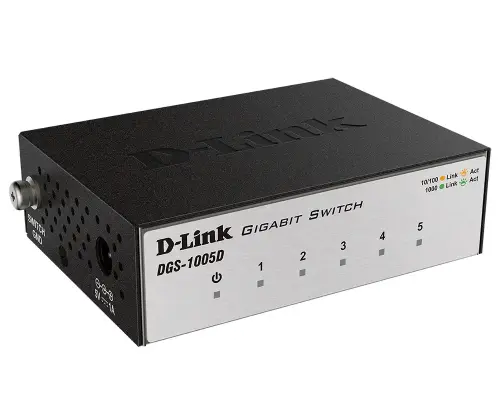 D-Link DGS-1005D 5 Port 10/100 Mbps Yönetilemeyen Switch