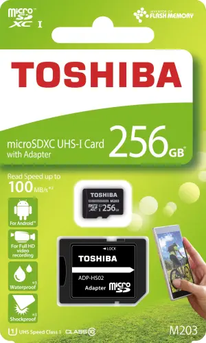 Kioxia Exceria THN-M203K2560EA 256GB 100MB/s Class 10 Micro SDHC Hafıza Kartı