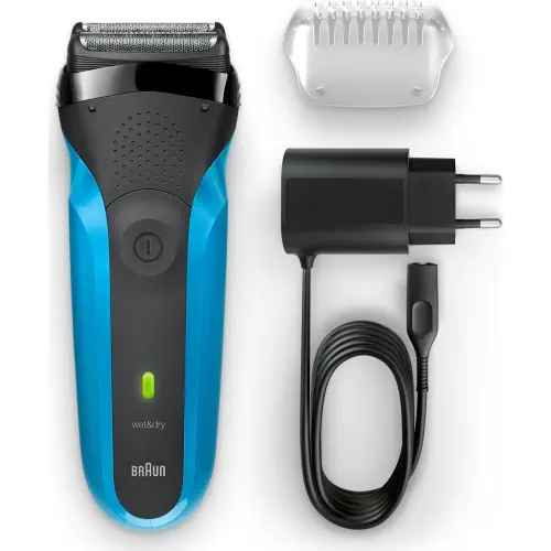 Braun Series 3 310s Şarj Edilebilir Islak-Kuru Elektrikli Tıraş Makinesi - Mavi