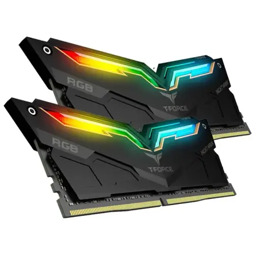 Team T-Force Night Hawk RGB Black 16GB (2x8GB) 4000MHz CL18 DDR4 Gaming Ram (TF1D416G4000HC18EDC01)