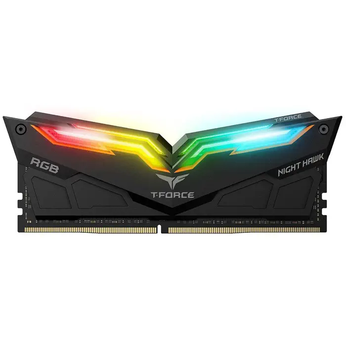 Team T-Force Night Hawk RGB Black 16GB (2x8GB) 3600MHz CL18 DDR4 Gaming Ram (TF1D416G3600HC18EDC01)