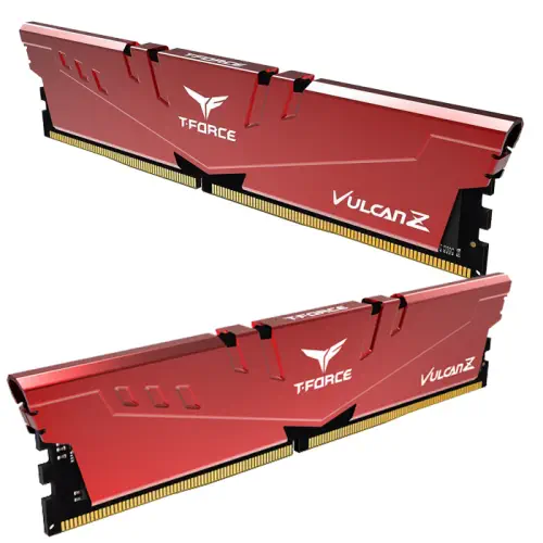 Team T-Force Vulcan Z Red 16GB (2x8GB) 3000MHz CL16 DDR4 Gaming Ram (TLZRD416G3000HC16CDC01)
