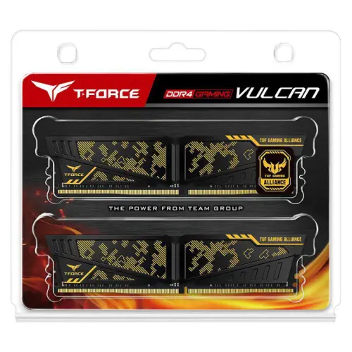 Team T-Force Vulcan TUF Gaming Alliance 16GB (2x8GB) DDR4 3000MHz CL16 Gaming Ram - TLTYD416G3000HC16CDC01