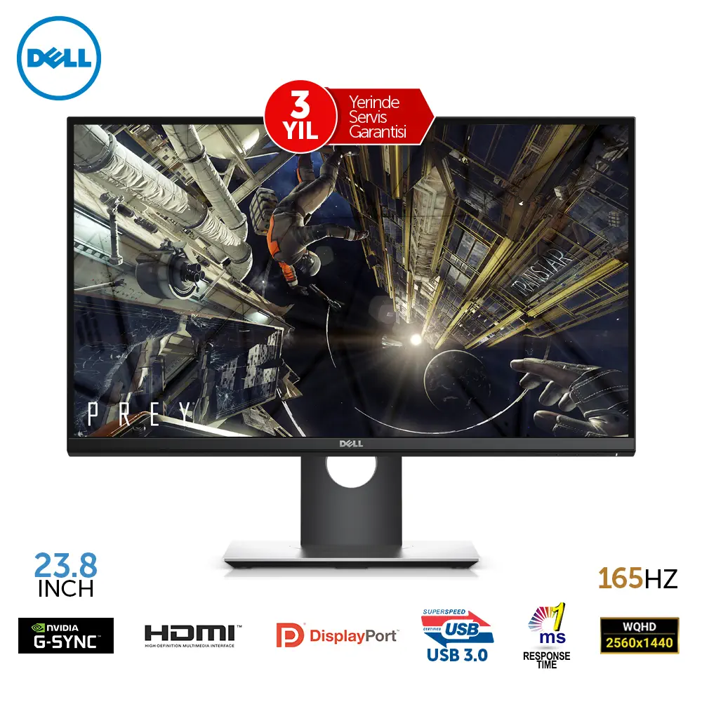 Dell S2417DG 23,6″ 1ms 165Hz QHD HDMI/DP Gaming Monitör