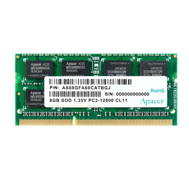 Apacer 8GB (1x8GB) 1600Mhz CL11 DDR3 Notebook Ram (DV.08G2K.KAM)