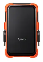Apacer AC630 Siyah-Turuncu 1 TB Askeri Sınıf Darbeye Dayanıklı 2.5″ USB 3.1 Taşınabilir Harddisk (AP1TBAC630T-1) 