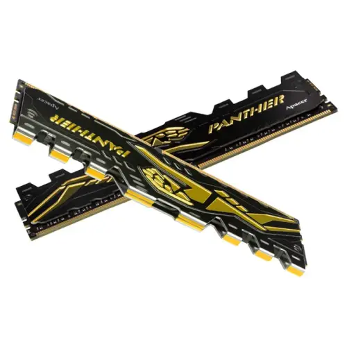 Apacer Panther 16GB DDR4 2400Mhz CL16 (1x16GB) Black-Gold Gaming Ram (Bellek) - EK.16G2T.GEC 