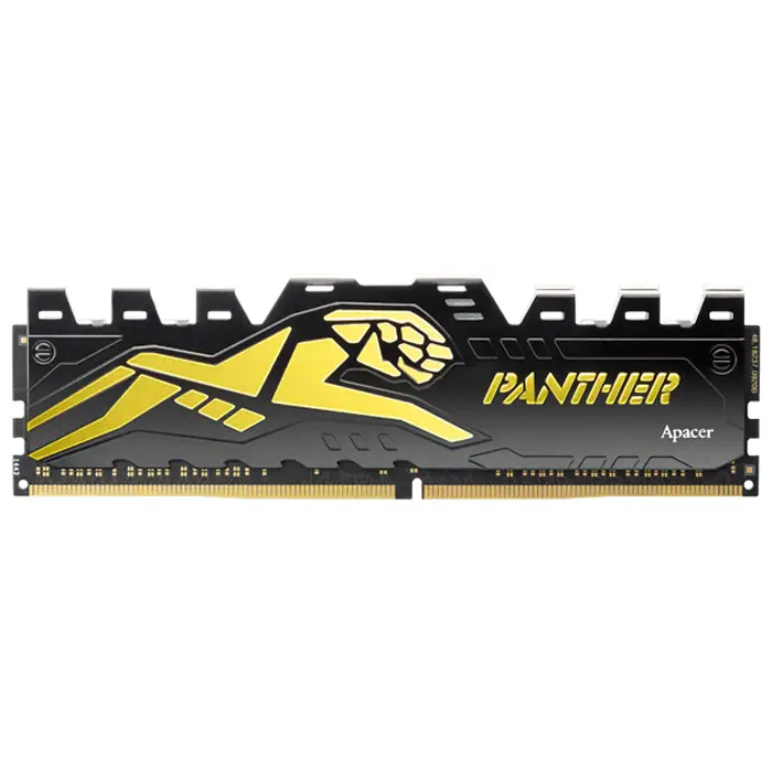 Apacer Panther 16GB DDR4 2400Mhz CL16 (1x16GB) Black-Gold Gaming Ram (Bellek) - EK.16G2T.GEC 