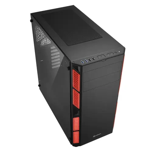 Sharkoon AI7000K GlassSerisi Kırmızı ATX Mid Tower Kasa