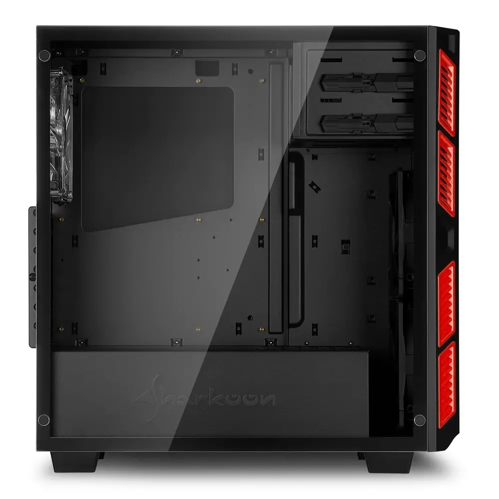 Sharkoon AI7000K GlassSerisi Kırmızı ATX Mid Tower Kasa