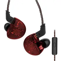 KZ ZS10 HD ve 4 BA Driver Kulak İçi Kırmızı Kulaklık - 2 Yıl KZ Türkiye Garantili
