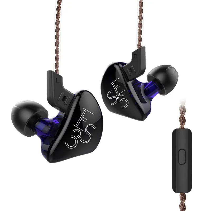 KZ ES3 Dynamic Hybrid Dual Driver Kulak İçi Mor Siyah Kulaklık - 2 Yıl KZ Türkiye Garantili