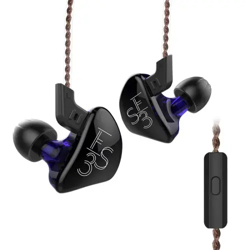 KZ ES3 Dynamic Hybrid Dual Driver Kulak İçi Mor Siyah Kulaklık - 2 Yıl KZ Türkiye Garantili