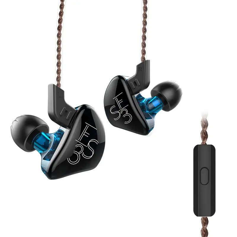 KZ ES3 Dynamic Hybrid Dual Driver Kulak İçi Mavi Siyah Kulaklık - 2 Yıl KZ Türkiye Garantili