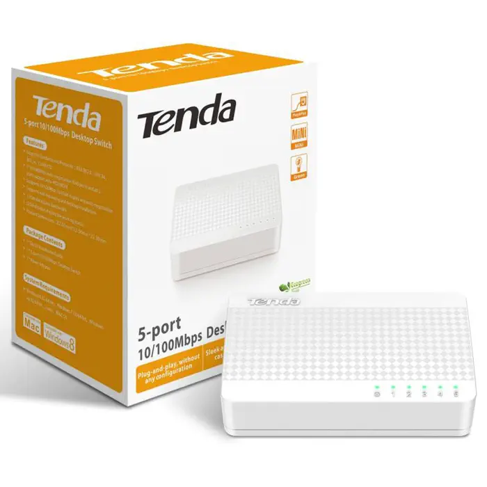 Tenda S105 5 Port 10/100Mbps Ethernet Switch