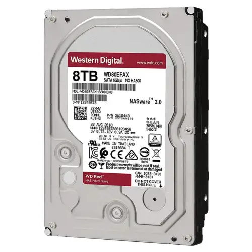 WD Red WD80EFAX 8TB 3.5″ 5400RPM 256MB Sata 3 NAS Harddisk