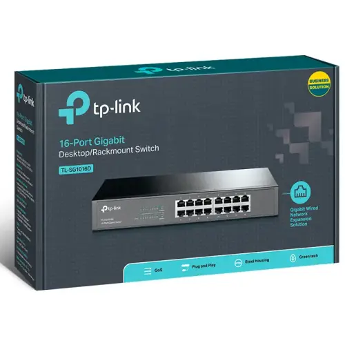 Tp-Link TL-SG1016D 16 Port 10/100/1000Mbps Gigabit Desktop/Rackmount Switch