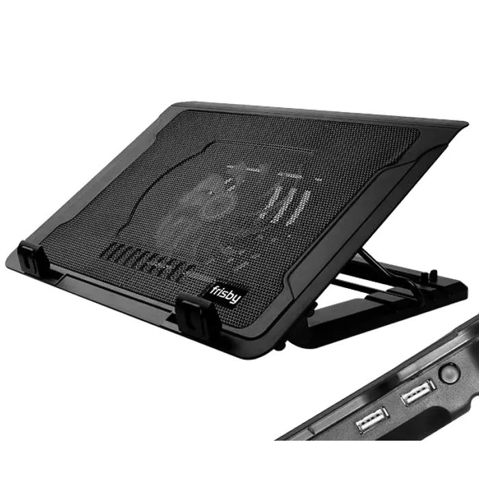 Frisby FNC-35ST 14cm LED Fanlı Yükseklik Ayarlı, 2 Port Usb Hub`lı 10″-17” Notebook Stand ve Soğutucu