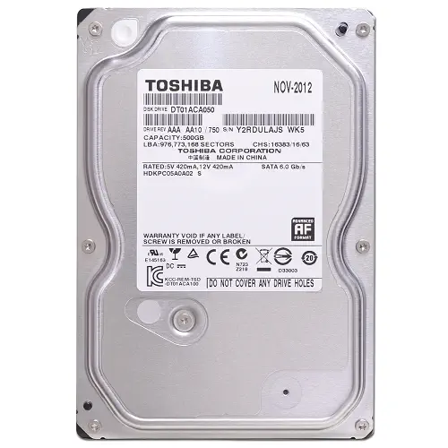Toshiba DT01ACA050 500GB 3.5″ 7200 Rpm SATA3 32MB Hard Disk