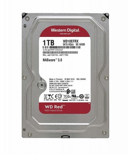 WD Red WD10EFRX 1TB 3.5&quot; 5400 Rpm 64MB Sata3 NAS Harddisk